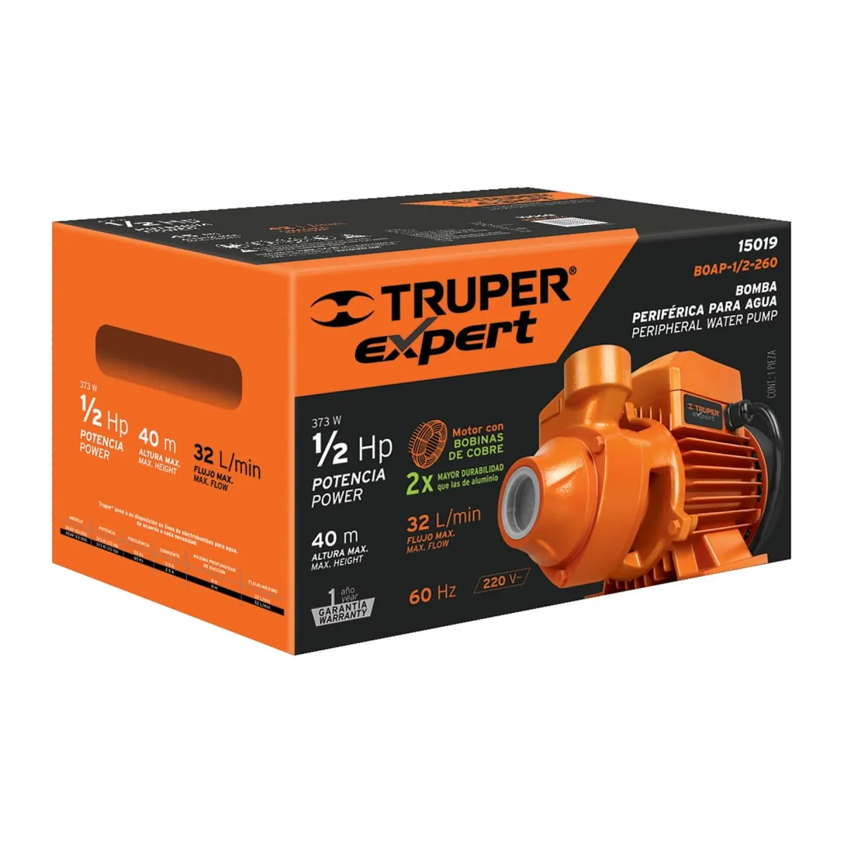 Electro bombas perifericas 1/2 hp 25mh * 8ms - trupper