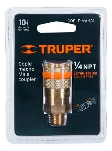 Conector rapido 1/4 macho - Truper