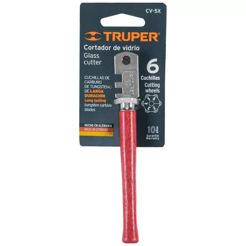 Cortador de vidrio 6 cuchillas - Truper
