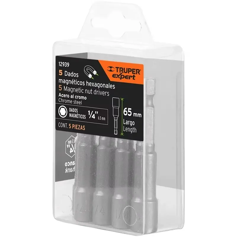 Dado extensión magnetico 1/4 * 5 pzs - Truper