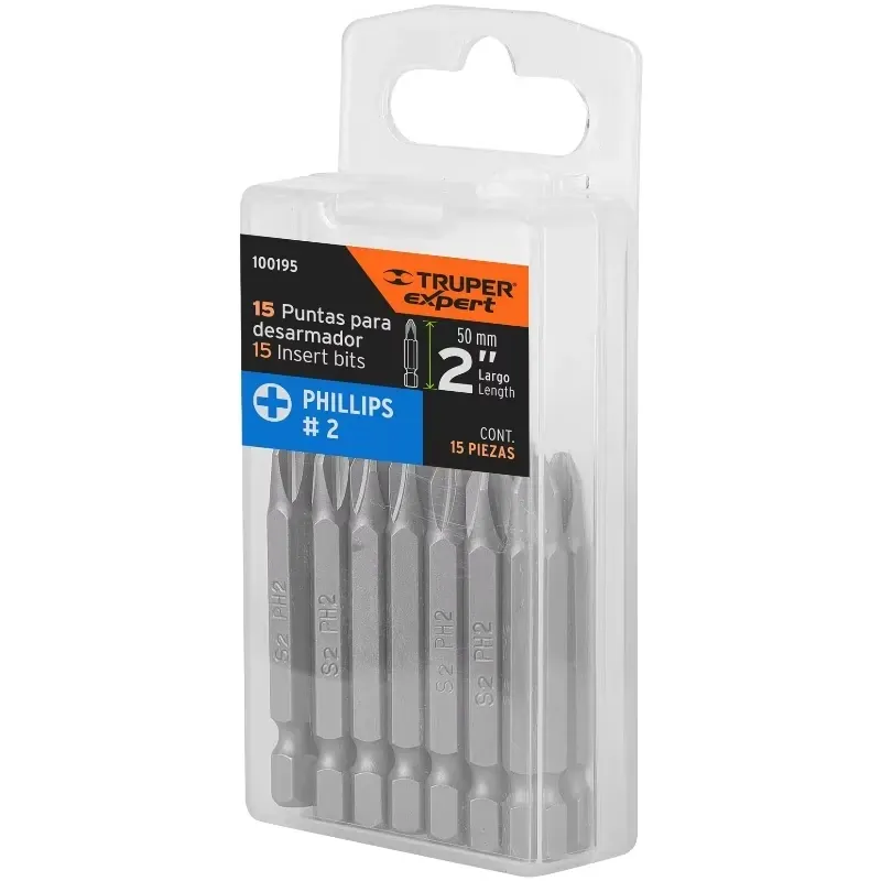 Puntas para desarmador en blister ph2 - Truper