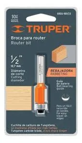 Fresa corte recto c/rodaje - Truper