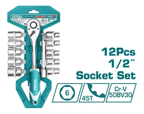 Dados Total en jgo. 1/2" millim. * 12pzs. tht141121